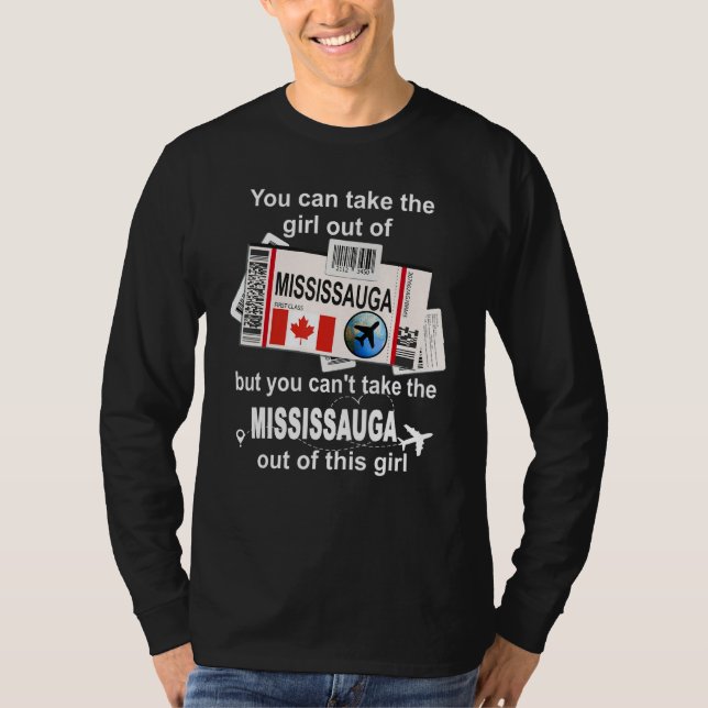 Mississauga Boarding Pass  Mississauga Girl  Missi T-Shirt (Front)