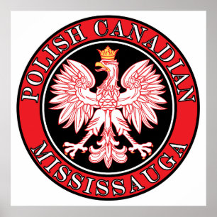 Mississauga Polish Canadian Eagle Poster
