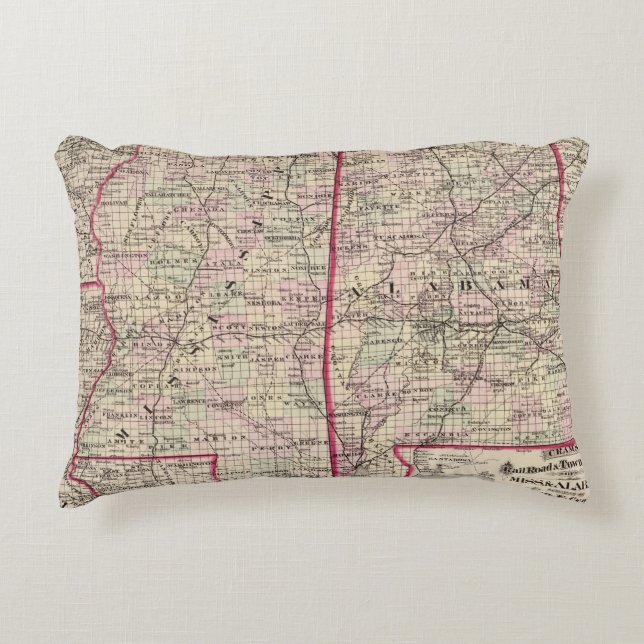 Mississippi and Alabama Decorative Cushion (Front)
