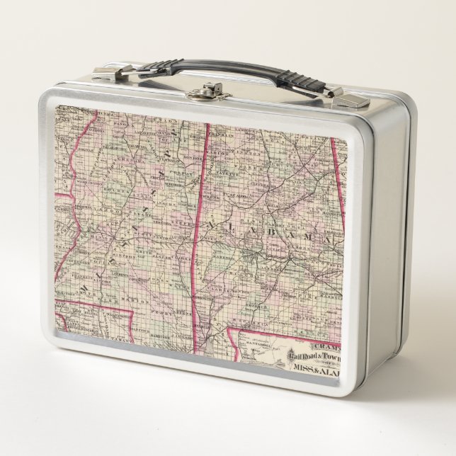 Mississippi and Alabama Metal Lunch Box (Front)