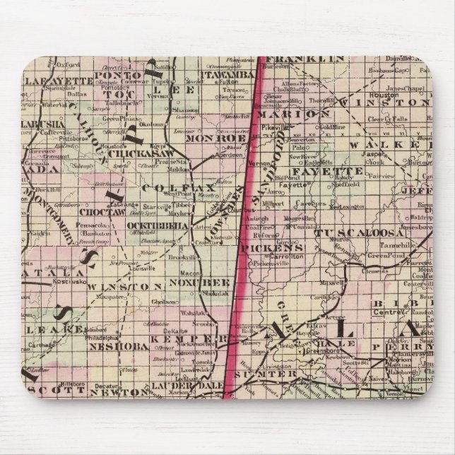 Mississippi and Alabama Mouse Pad (Front)