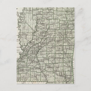 Mississippi Atlas Map Postcard
