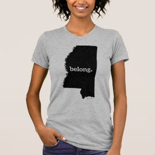 Mississippi Belong State Map T-Shirt