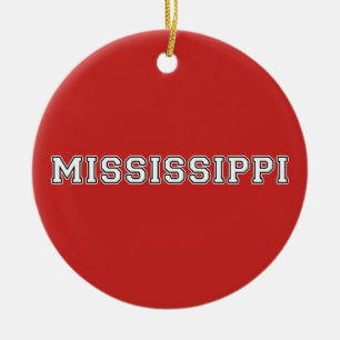 Mississippi Ceramic Tree Decoration