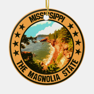 Mississippi                                        ceramic tree decoration