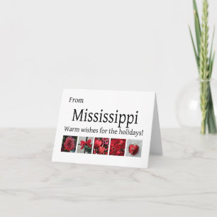 Mississippi Christmas Card with ornaments