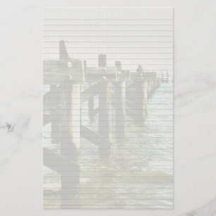 Mississippi Coast Pier Letter Paper optional lines
