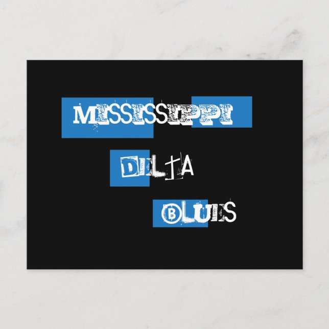 Mississippi Delta Blues Postcard (Front)