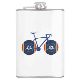 Mississippi Flag Cycling Hip Flask
