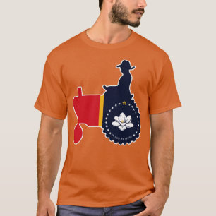 Mississippi Flag Farmer Tractor Farming Farm T-Shirt