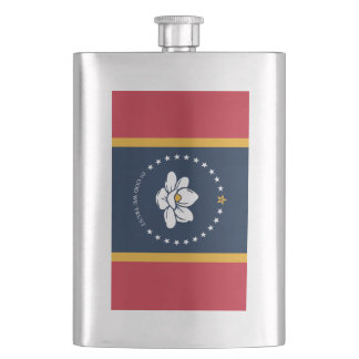 Mississippi Flag - New Magnolia Flag Hip Flask