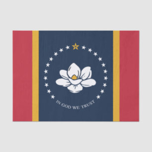 Mississippi Flag - New Magnolia Flag Tissue Paper