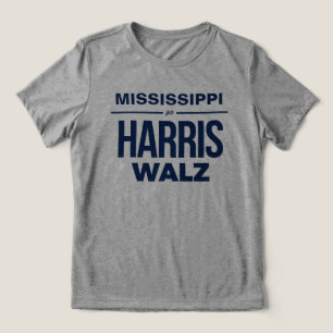 Mississippi for Harris Walz Tri-Blend Shirt
