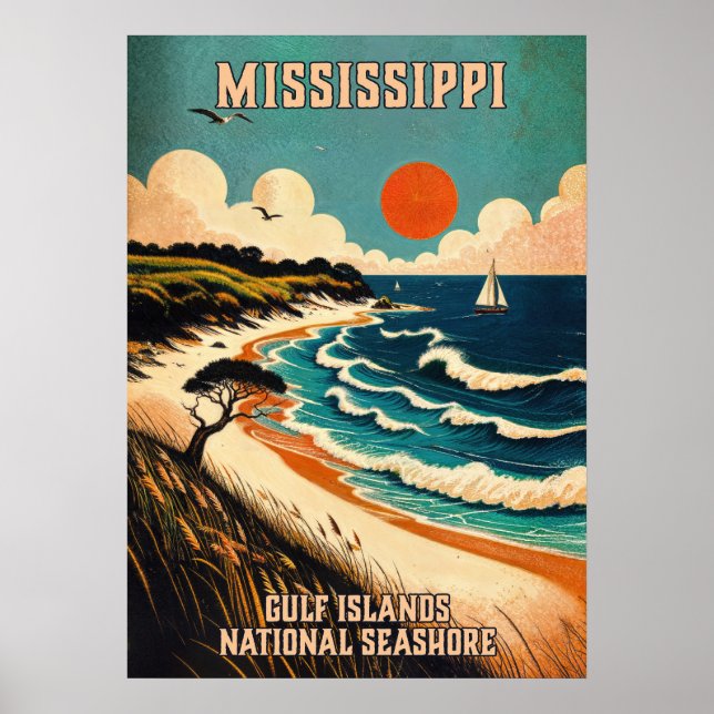 Mississippi Gulf Islands National Seashore V02 Poster (Front)
