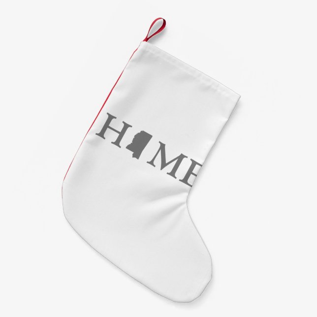 Mississippi Home Word Art Christmas Stocking (Front (Hanging))