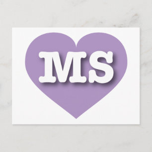 Mississippi Lavender Heart - I love MS Postcard