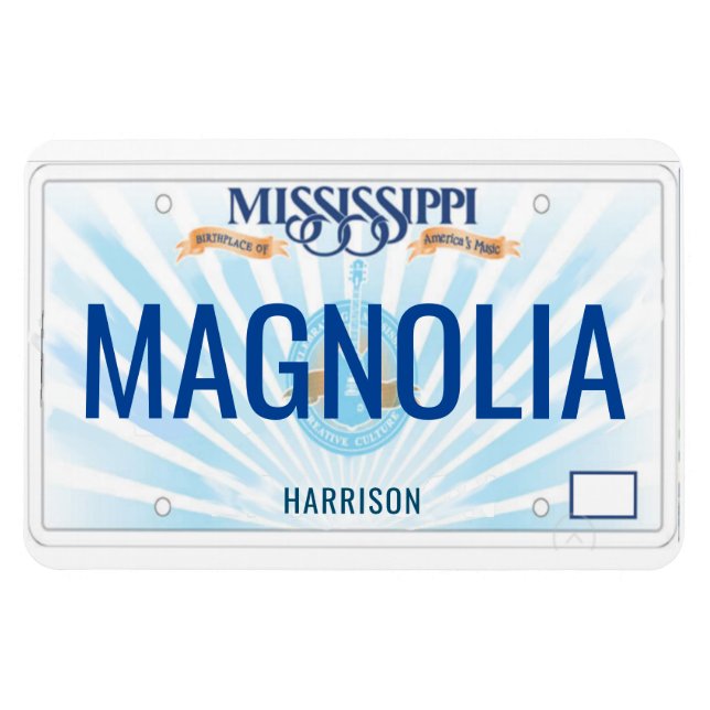 Mississippi License Plate Flexible Magnet (Horizontal)