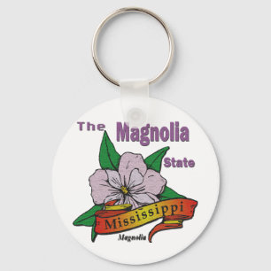 Mississippi Magnolia State Flower Key Ring