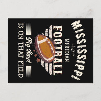 Mississippi Meridian American Football Postcard