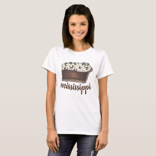 Mississippi MS Chocolate Mud Pie Mudpie Slice Food T-Shirt
