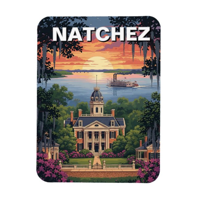 Mississippi Natchez Travel  Magnet (Vertical)