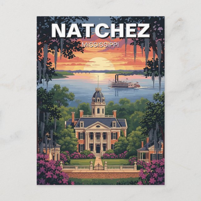 Mississippi Natchez Travel  Postcard (Front)