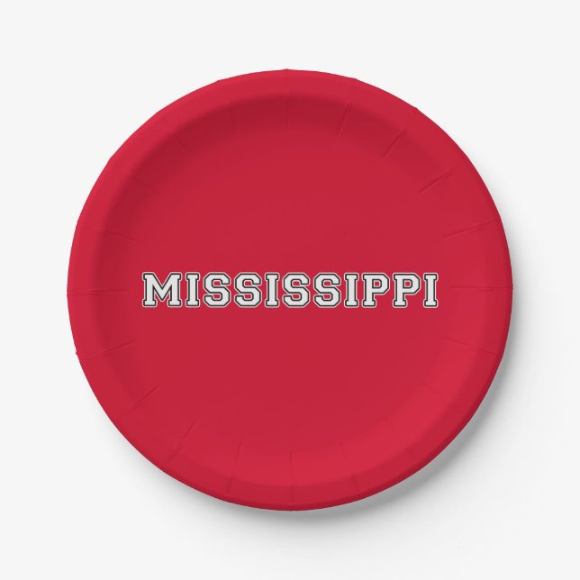 Mississippi Paper Plate (Front)