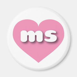 Mississippi pink heart - I love ms Magnet