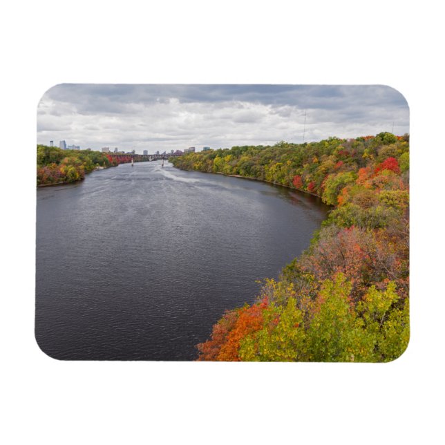 mississippi river and wooded banks in minneapolis magnet (Horizontal)