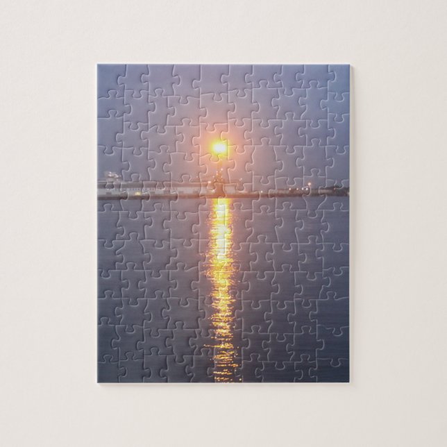 Mississippi River Sunrise Jigsaw Puzzle (Vertical)