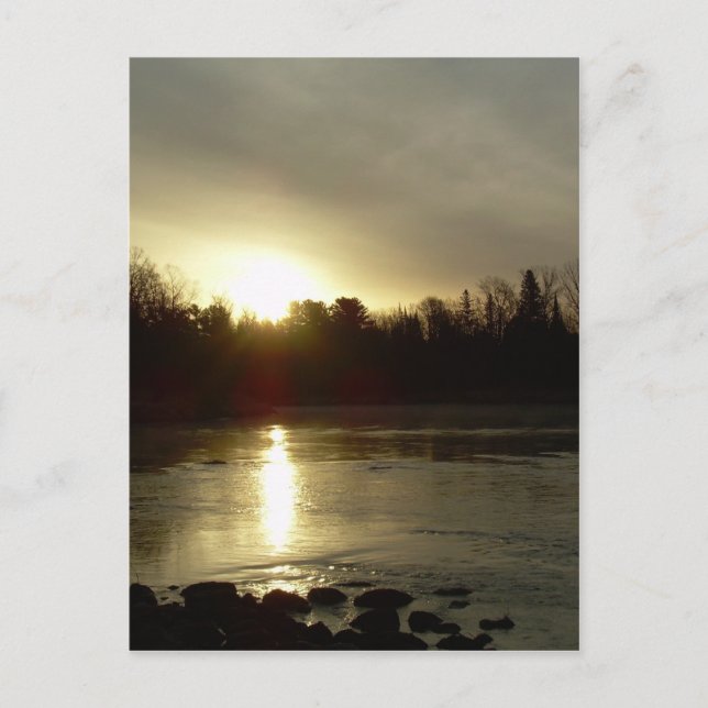 Mississippi river Sunrise reflection Postcard (Front)