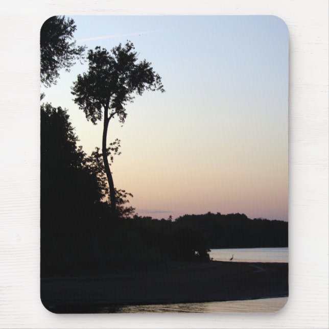 Mississippi River Sunset Mouse Pad (Front)