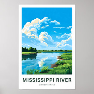 Mississippi River United States Travel Print