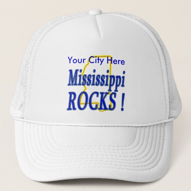 Mississippi Rocks ! Trucker Hat (Front)