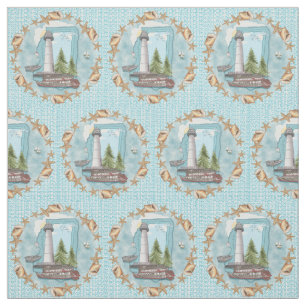 Mississippi Shells Lighthouse Fabric