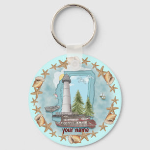 Mississippi Shells Lighthouse keychain