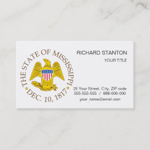 Mississippi sign business card