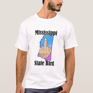 Mississippi state bird t-shirt middle finger color