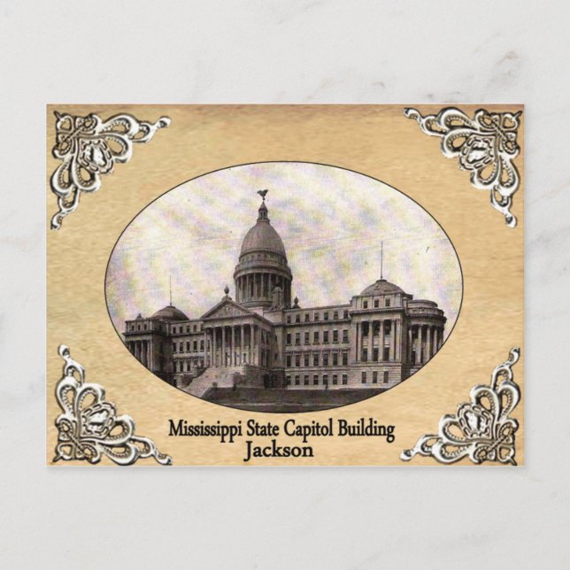 Mississippi State Capitol Old Postcard (Front)