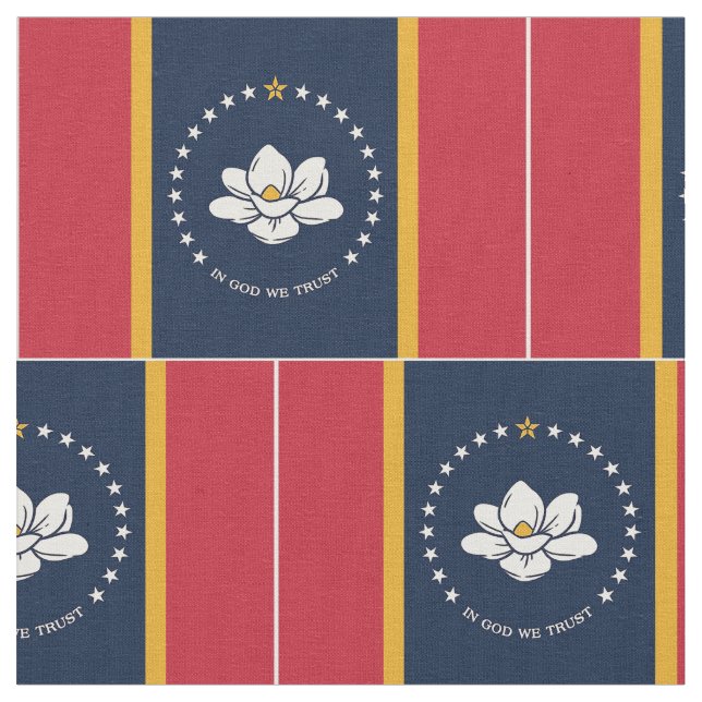 Mississippi State Flag (New in 2020) Fabric (Close Up)