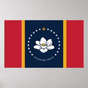 Mississippi State Flag Poster