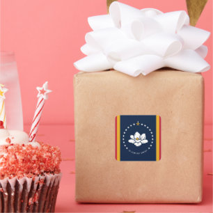 Mississippi State Flag USA Square Sticker