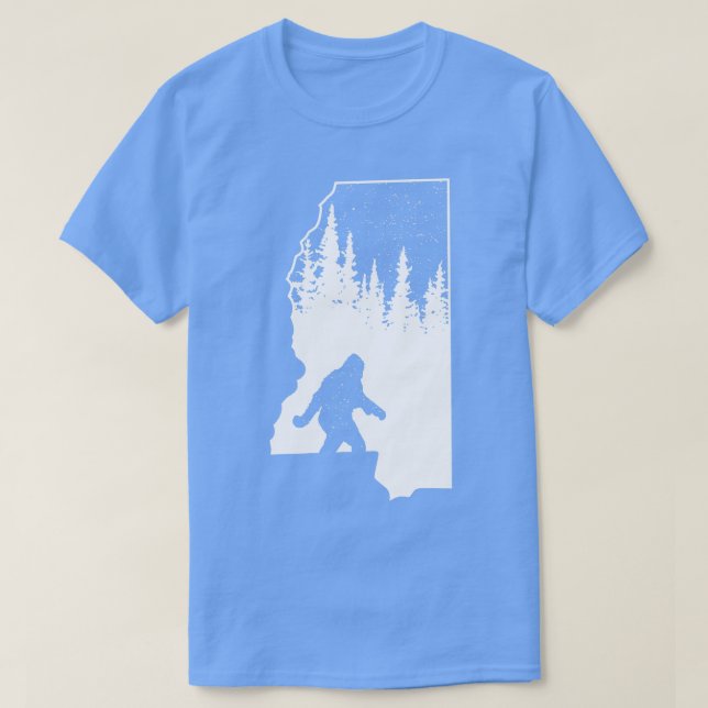 Mississippi State Map T-Shirt (Design Front)