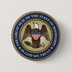 Mississippi state seal america republic symbol fla 6 cm round badge