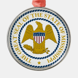 Mississippi State Seal Metal Tree Decoration