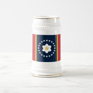 Mississippi: The Magnolia US State Flag Beer Stein
