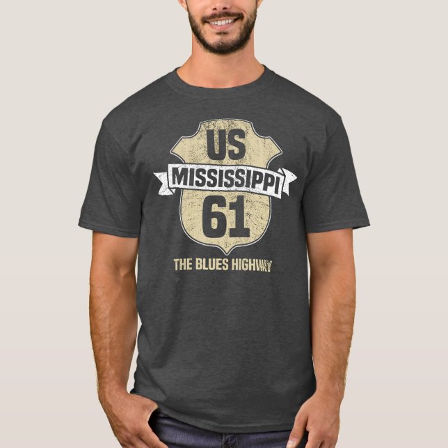 Mississippi US 61  The Blues Highway T-Shirt (Front)