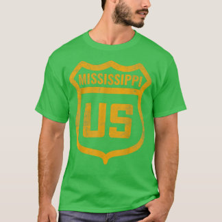 Mississippi - US highway distressed weathered look T-Shirt