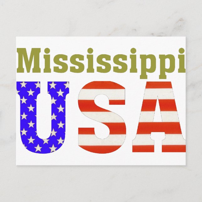 Mississippi USA! Postcard (Front)