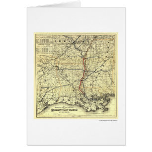 Mississippi Valley Railroad Map 1882